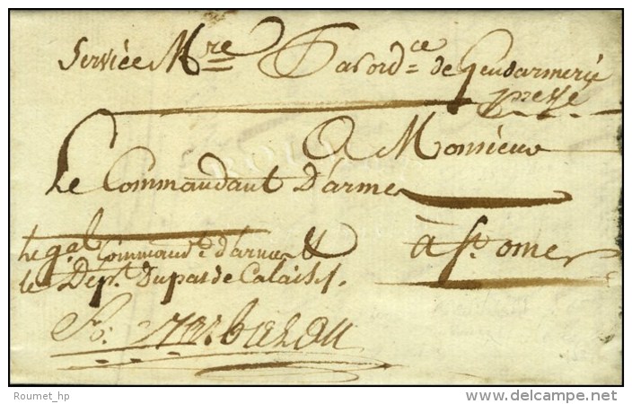 Franchise Manuscrite '' Le Gal Commandant D'Arm&eacute;e Du D&eacute;partement Du Pas De Calais A. Marbalau '' Et... - Autres & Non Classés