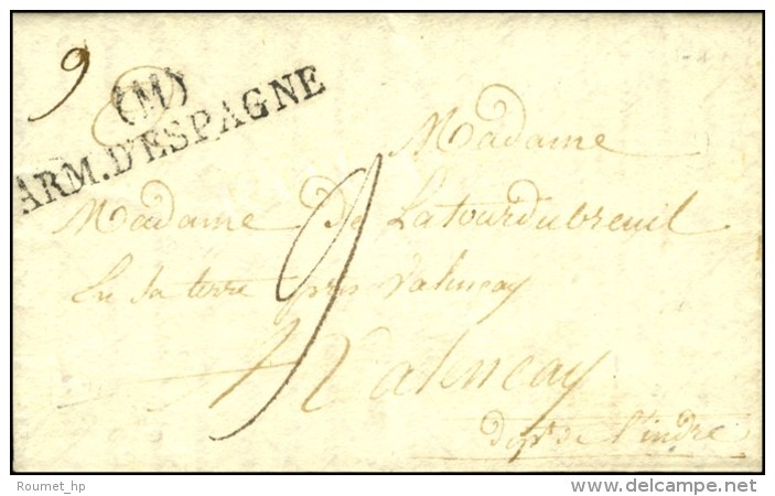 (M) / ARM. D'ESPAGNE Sur Lettre Avec Texte Dat&eacute; De Madrid 1824. - SUP. - Army Postmarks (before 1900)