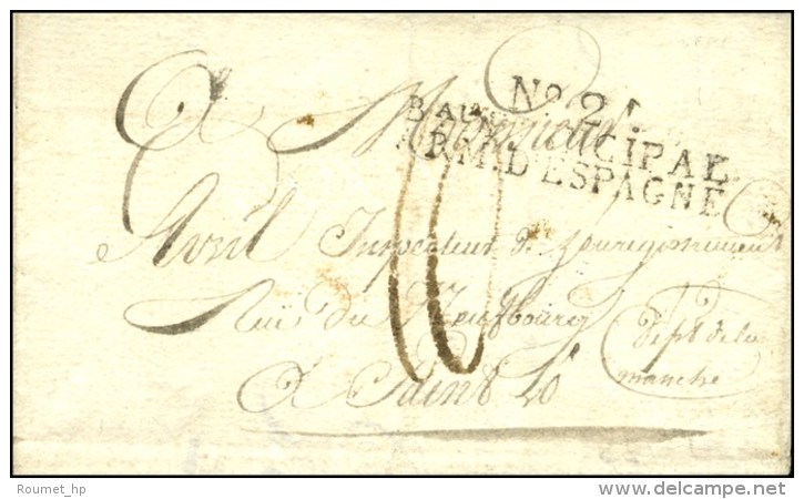 N&deg; 2 / Bau PRINCIPAL / ARM D'ESPAGNE Sur Lettre Avec Texte Dat&eacute; De Balaresa. 1810. - SUP. - Marques D'armée (avant 1900)