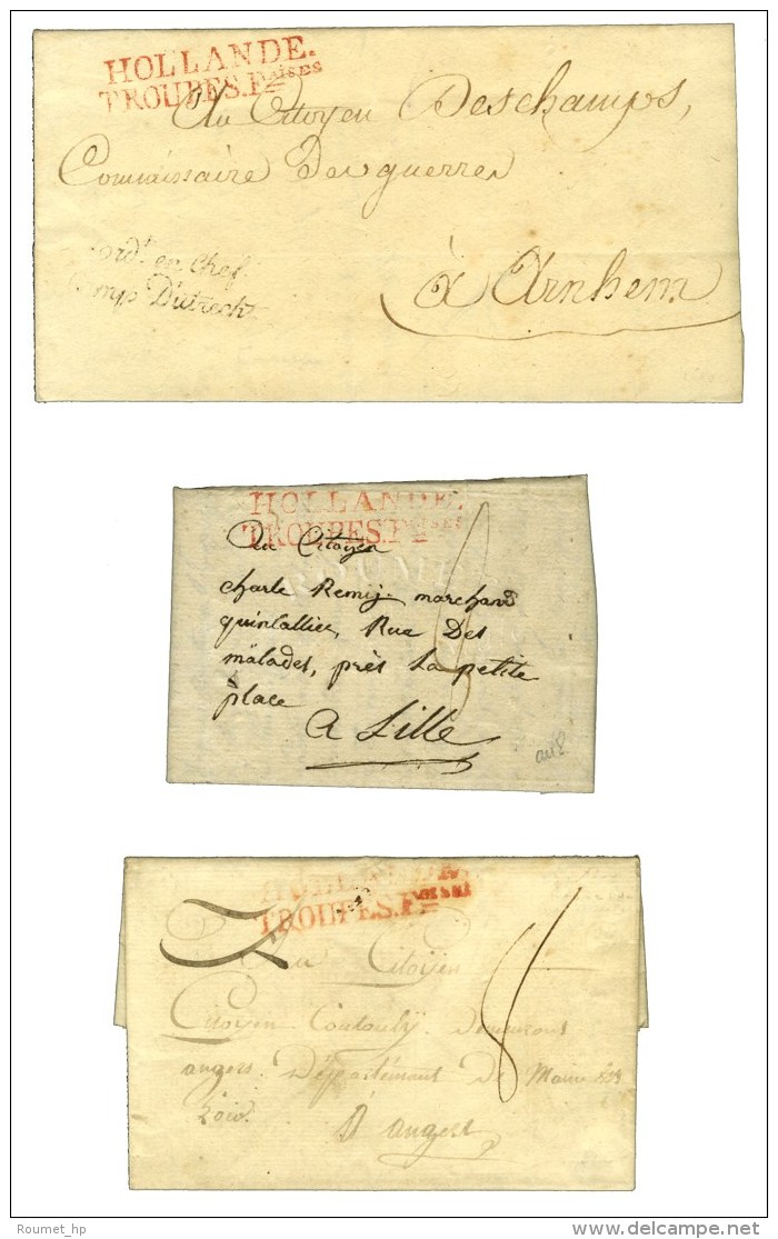 Lot De 3 Marques Postales De L'Arm&eacute;e De Hollande. - B / TB. - Marques D'armée (avant 1900)