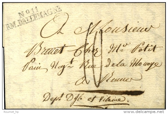 N&deg; 11 / ARM. D'ALLEMAGNE Sur Lettre Avec Texte Dat&eacute; De Vienne. 1809. - SUP. - Marques D'armée (avant 1900)