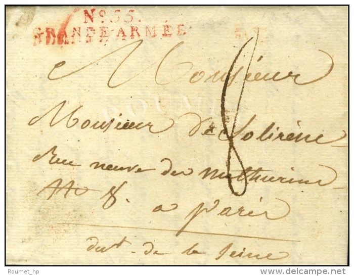 N&deg; 55 / GRANDE ARM&Eacute;E Rouge Sur Lettre Avec Texte Dat&eacute; De Freystat Le 12 Juillet 1813. - TB. - R. - Marques D'armée (avant 1900)