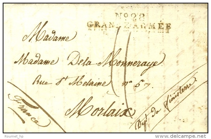 N&deg; 28 / GRANDE ARM&Eacute;E Sur Lettre Avec Texte Dat&eacute; De Sch&ouml;nborn Pr&egrave;s Liegnitz Le 12... - Army Postmarks (before 1900)