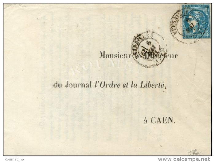 Enveloppe Contenant La Correspondance Imprim&eacute;e De L'Agence Havas Dat&eacute;e De Paris Le 5 Mai 1871, Pour... - War 1870