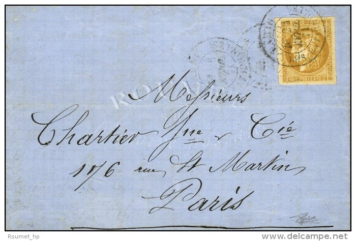 Lettre Avec Texte Dat&eacute; De Senlis Le 26 Avril 1871 Entr&eacute;e Dans Paris Par Un Passeur Priv&eacute; Et... - Guerre De 1870