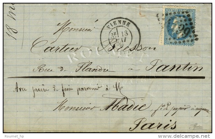 GC 4199 / N&deg; 29 C&agrave;d T 17 VIENNE (37) 18 MAI 71 Sur Lettre Adress&eacute;e &agrave; Monsieur Cartier... - Guerre De 1870