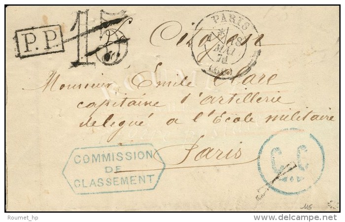 Lettre Avec Texte Dat&eacute; De Paris, &eacute;manant D'un Prisonnier Au D&eacute;p&ocirc;t De Police De La Place... - Guerre De 1870