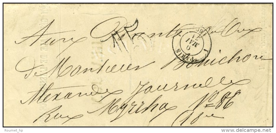 C&agrave;d 1 PARIS 1 (60) 9 MAI 71 Taxe 15 DT Sur Lettre Avec Texte Dat&eacute; De Paris Le 9 Mai 1871. Au Verso,... - Guerre De 1870