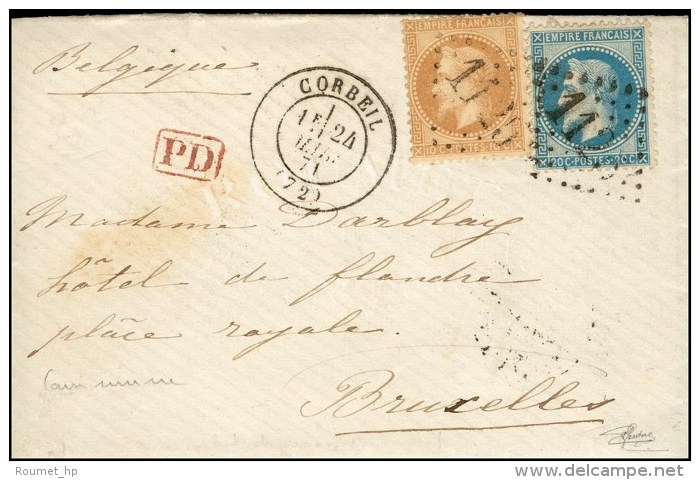 Lettre Avec Superbe Texte Historique Dat&eacute; De Paris Le 20 Mars 1871, Achemin&eacute;e Par Passeur... - Guerre De 1870