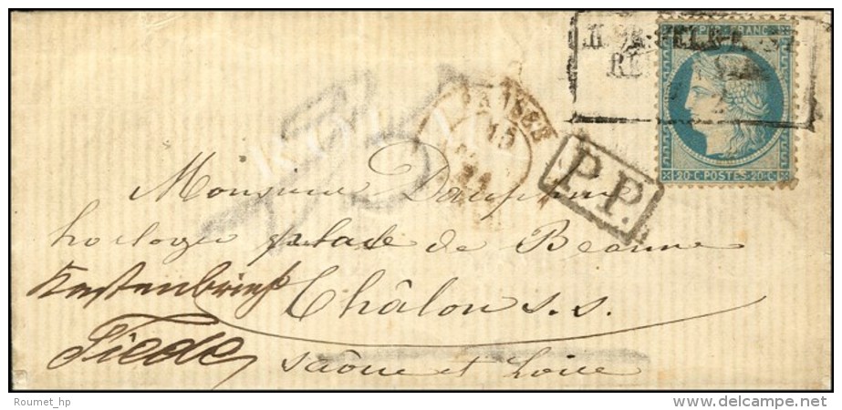 Cachet Encadr&eacute; K. PR. FELDPOST / RELAIS N&deg; 41 (Versailles) / N&deg; 37 + P.P. Sur Lettre Avec Texte... - Guerre De 1870