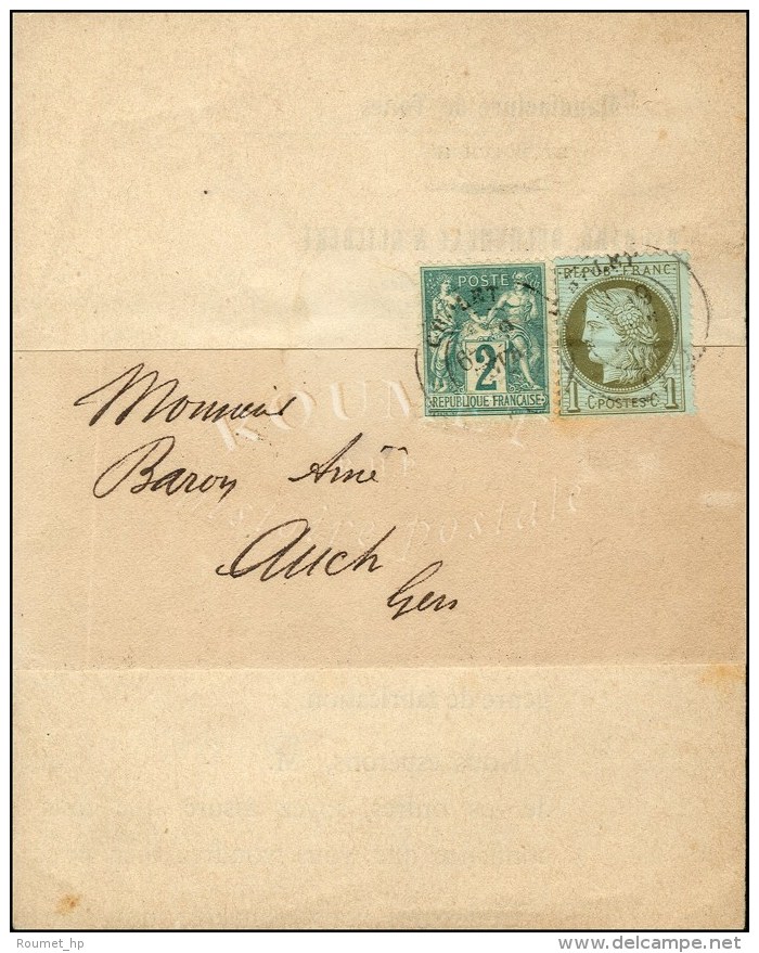 Lot De 27 Imprim&eacute;s Divers Au Type Sage Dont 2 Cartes Publicitaires Envoy&eacute;es Sans Adresse. Belle... - 1876-1878 Sage (Type I)