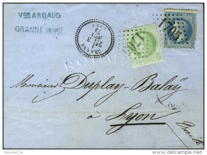 GC 1705 / N&deg; 29 + 53 C&agrave;d T 23 GRANNE (25). 1873. - TB / SUP. - R. - 1863-1870 Napoleon III With Laurels