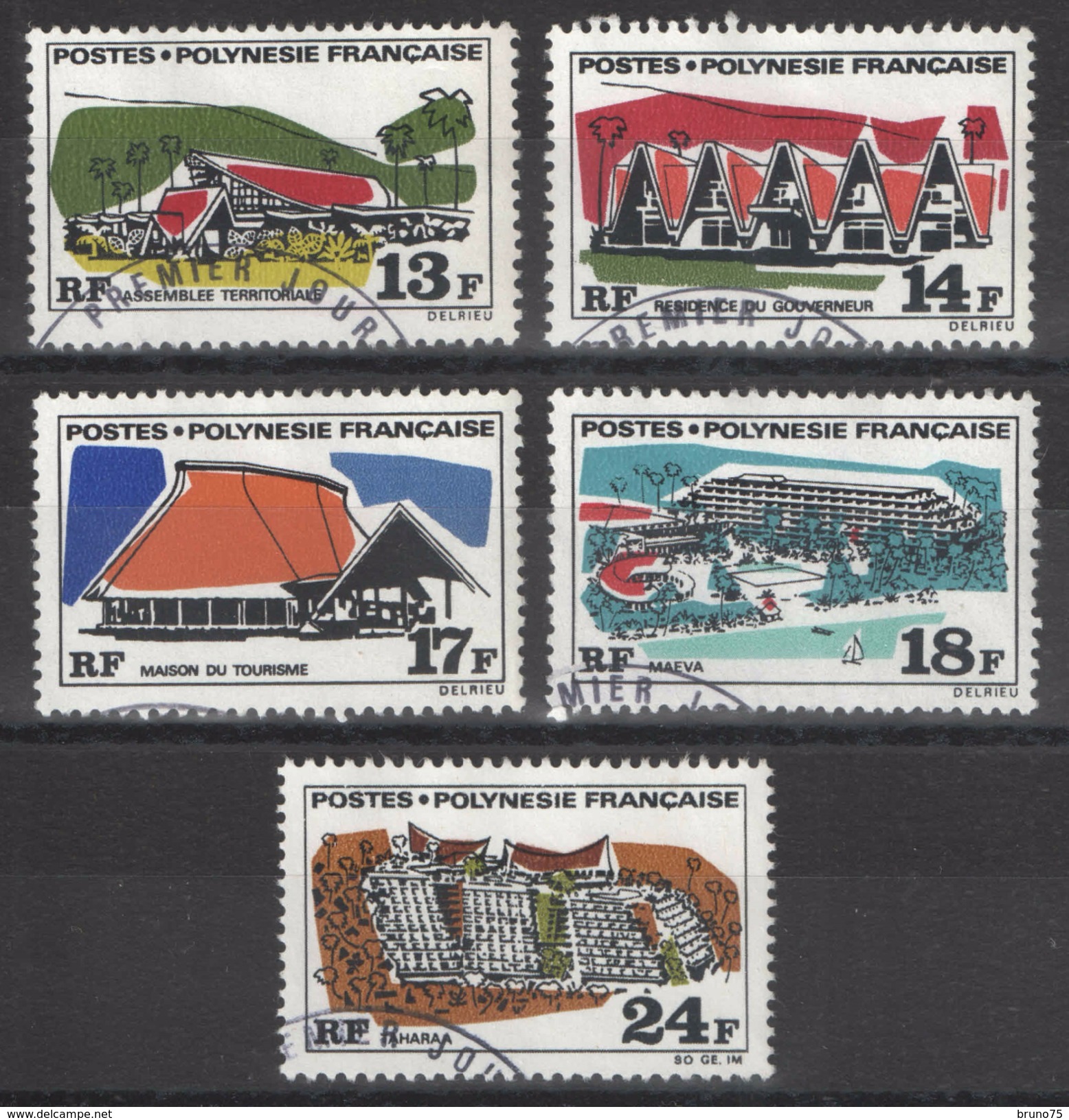 Polynésie - YT 72-76 Oblitérés - Used Stamps