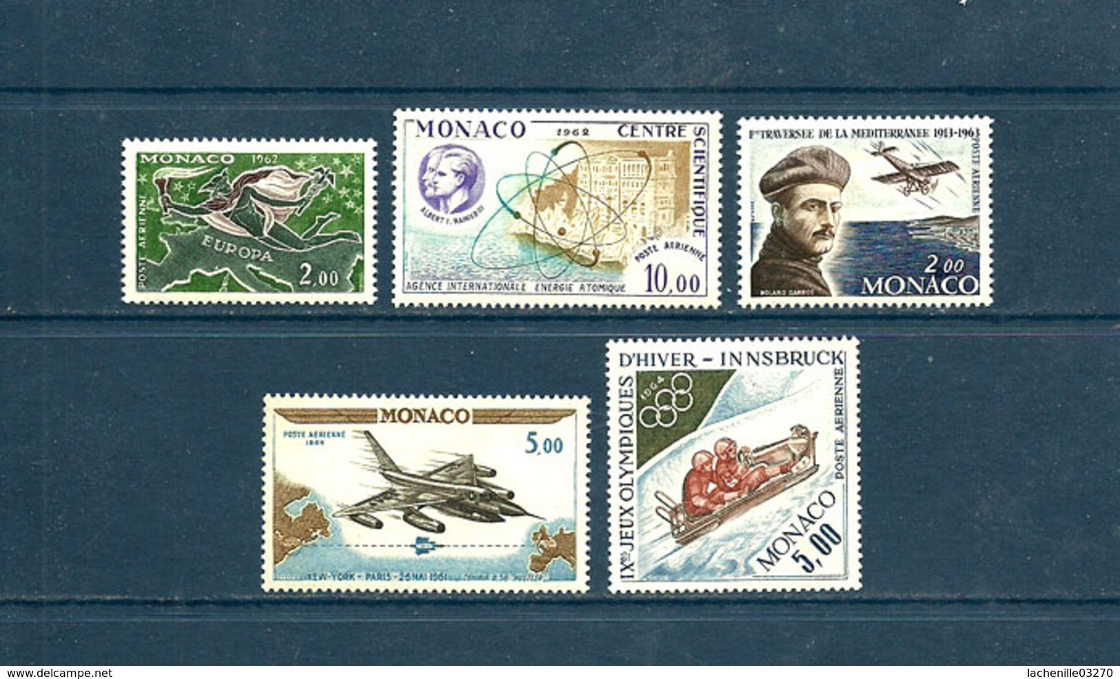 Monaco - 1962-1964 - N° 79 à 83 - Neuf ** TTBE - - Airmail