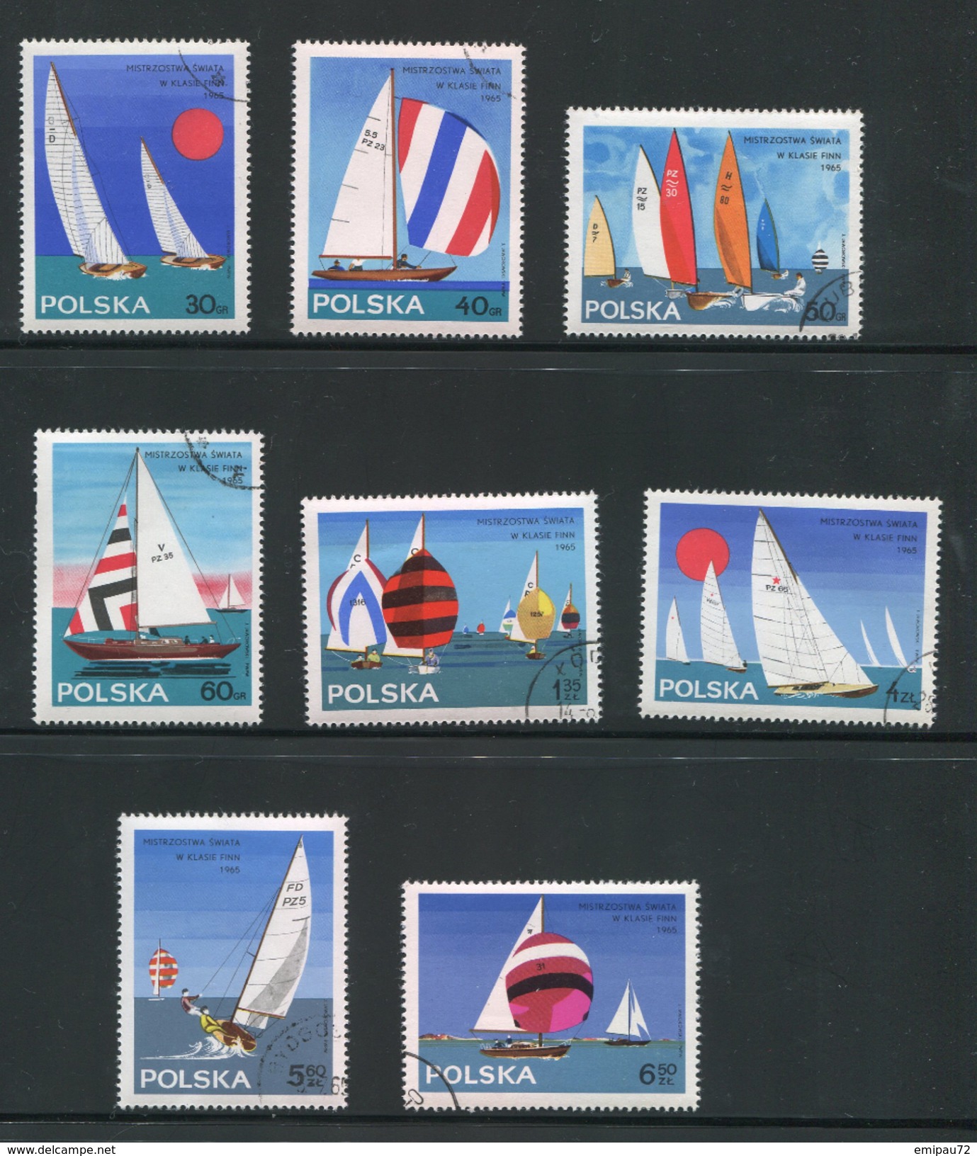 POLOGNE- Y&T N°1440 à 1447- Oblitérés (bateaux) - Used Stamps