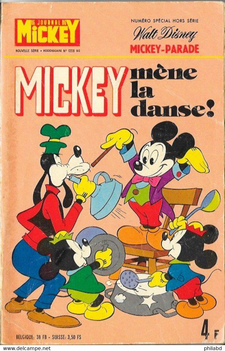 Mickey-Parade N°1208 Bis "Mickey Mène La Danse !"  Edi-Monde 1975 BE - Mickey Parade