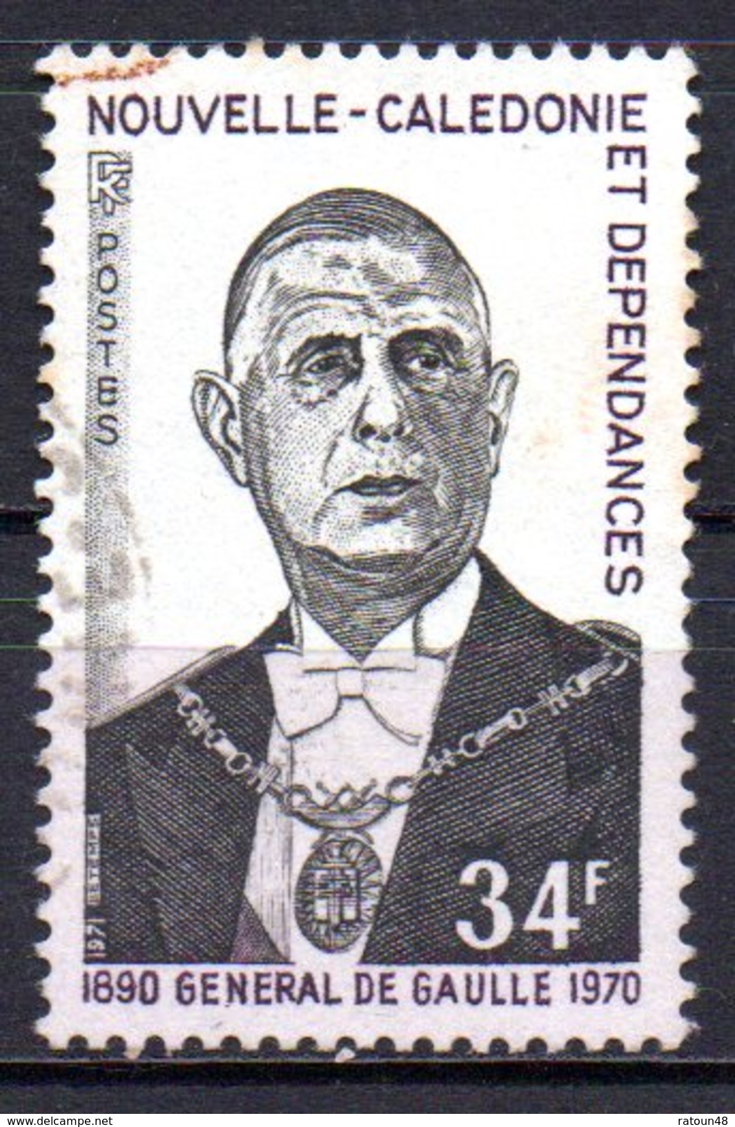 N°377 -oblitéré - Anniversaire De La Mort Du Général De Gaulle - Usados