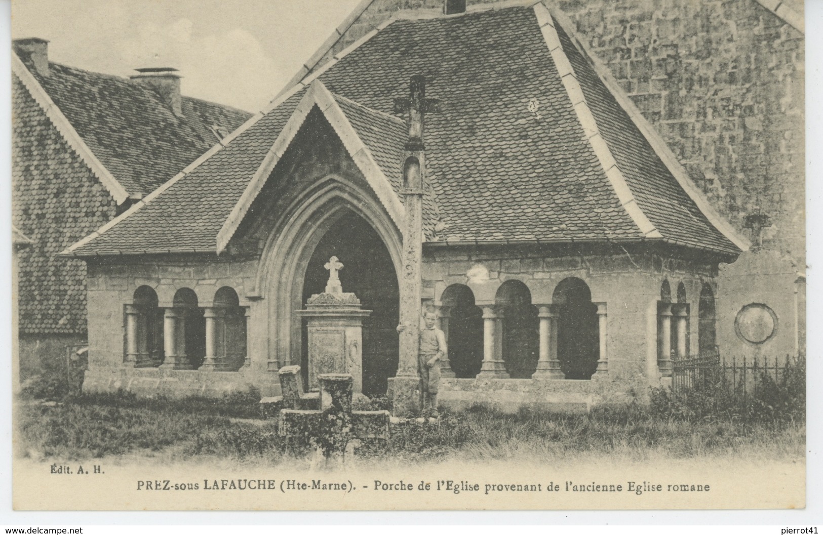 PREZ SOUS LAFAUCHE - Porche De L'Eglise Provenant De L'ancienne église Romane - Autres & Non Classés