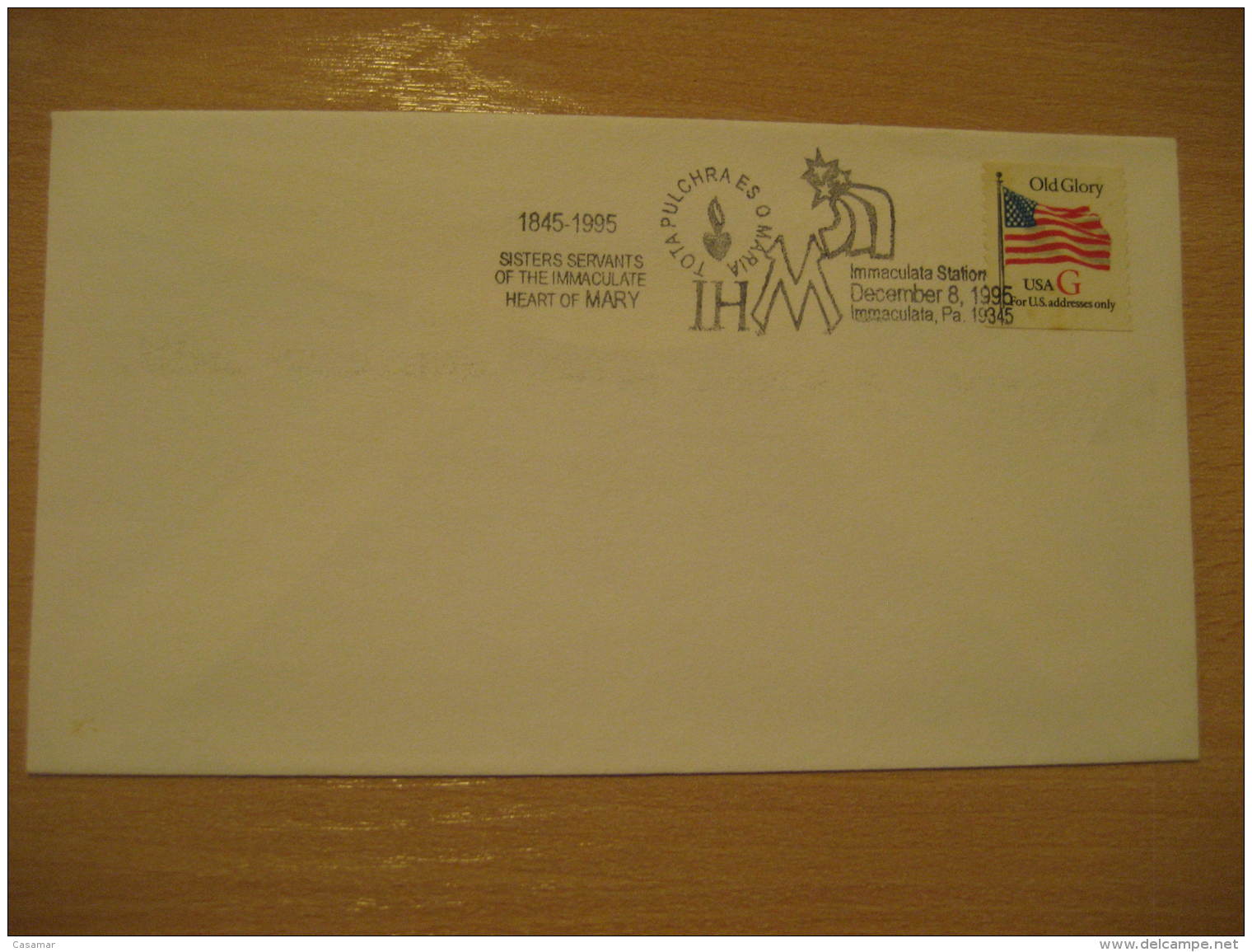 SISTERS SERVANTS OF THE IMMACULATE HEART OF MARY Christianity Religion IMMACULATA 1995 Cancel Cover USA - Christentum