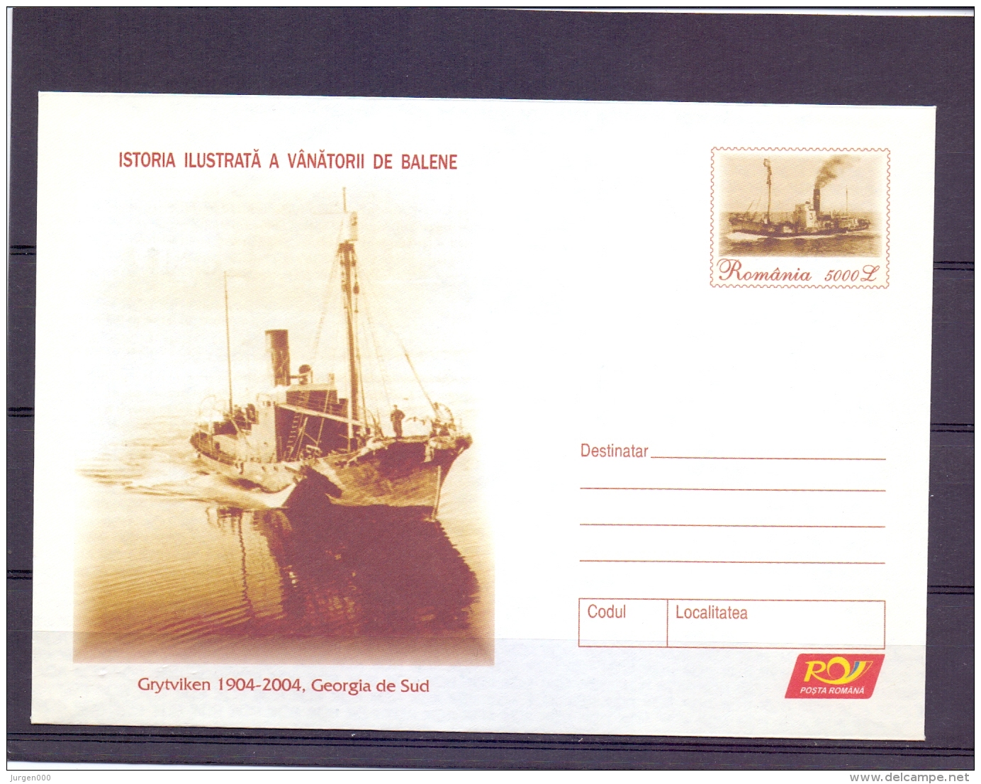 Romania - Istoria Ailustrata A Vanatorii De Balene   (RM11476) - Wale