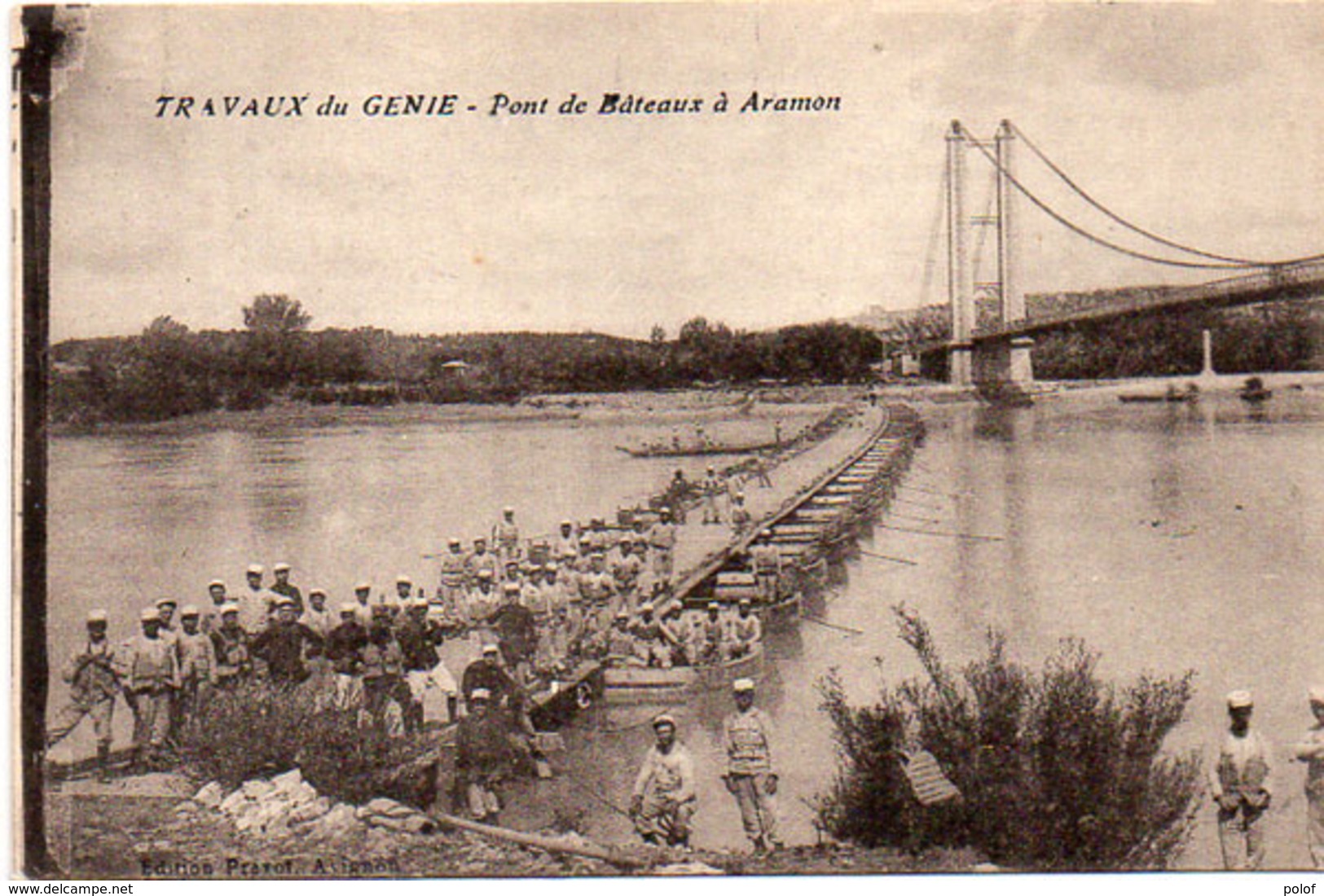 ARAMON -( Travaux Du Génie - Ponts De Bateaux A ARAMON  (95517) - Aramon