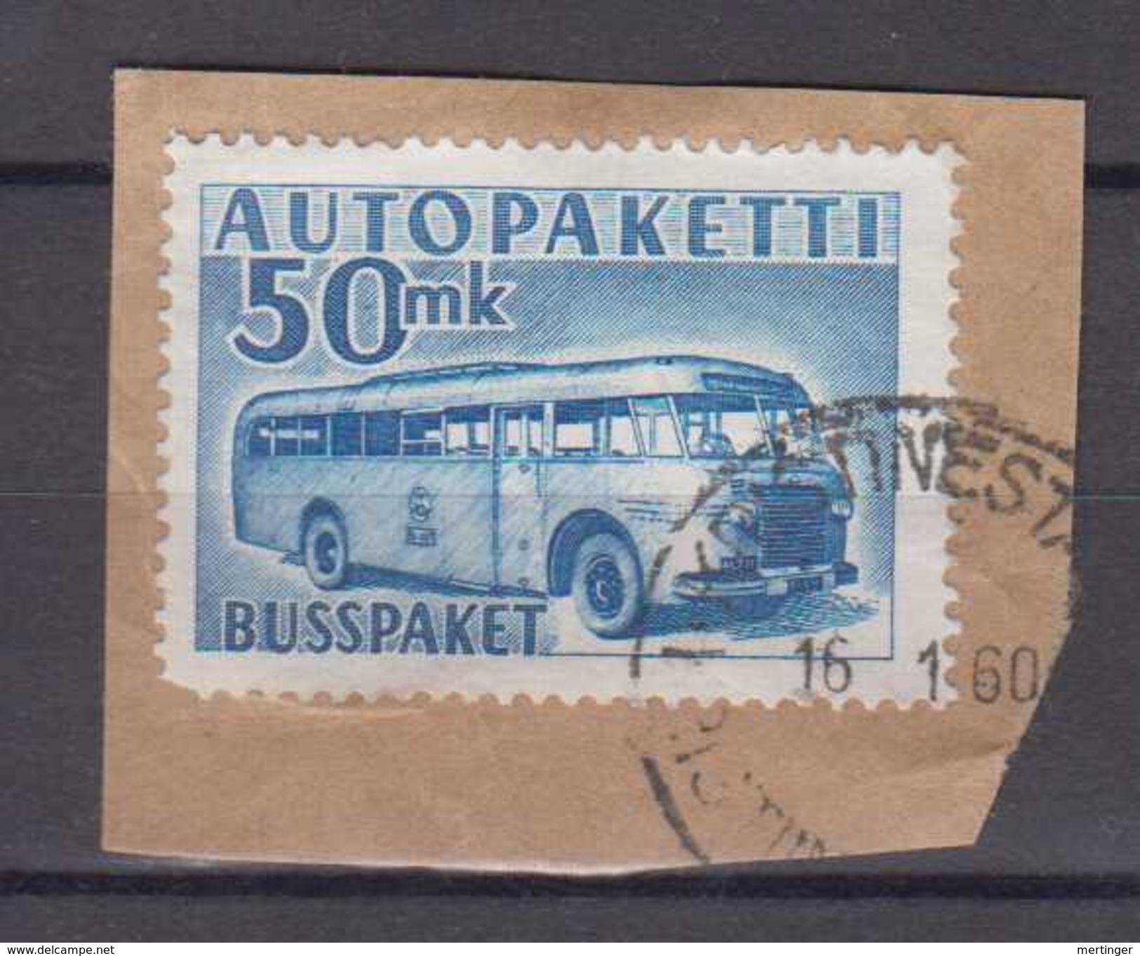 Finnland Finland Auto Paket Mi# 8 Used On Fragment - Bus Parcels / Colis Par Autobus / Pakjes Per Postbus