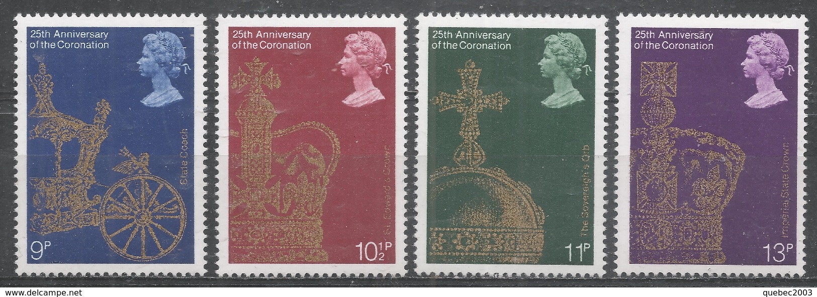 Great Britain 1978. Scott #835-8 (MNH) 25th Anniv. Of Coronation Of Elizabeth II * - Neufs