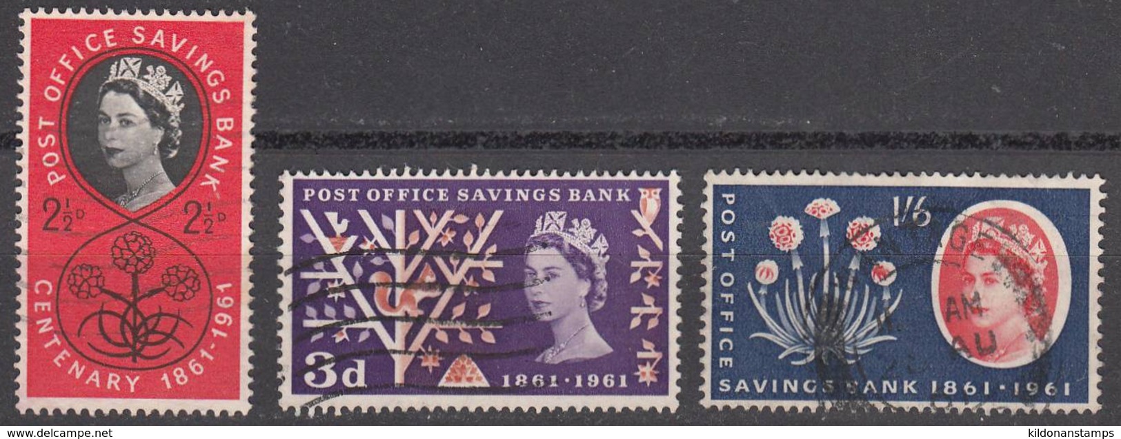 Great Britain 1961 Cancelled, Sc# 379-381 - Usados