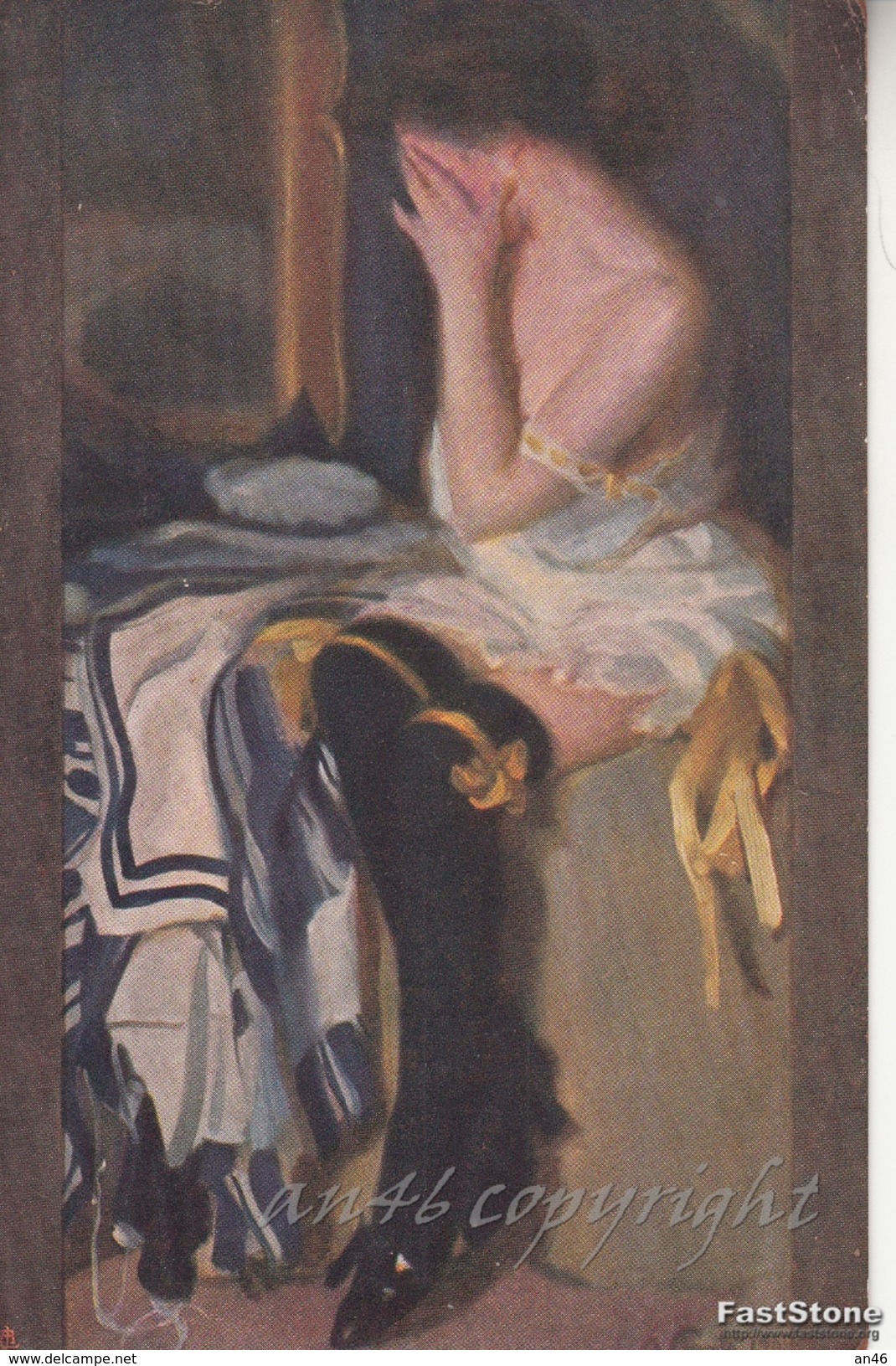 NU_NUE_NUS_NUDE_NAKED WOMAN-NUDI ARTISTICI-"Prima Posa" ALFREDO PROTTI Pinxit-Original D'epoca 100%- - Paintings