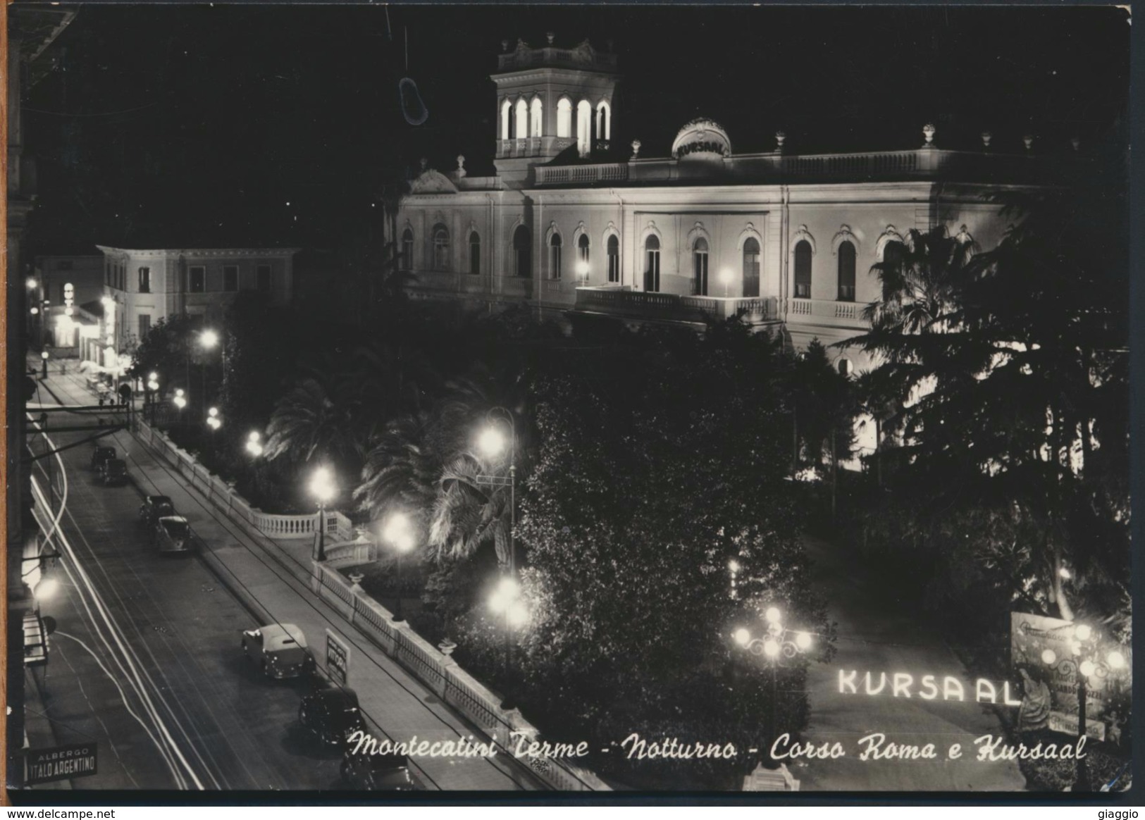 °°° 979 - MONTECATINI TERME - NOTTURNO - CORSO ROMA E KURSAAL (PT) 1955 °°° - Altri & Non Classificati