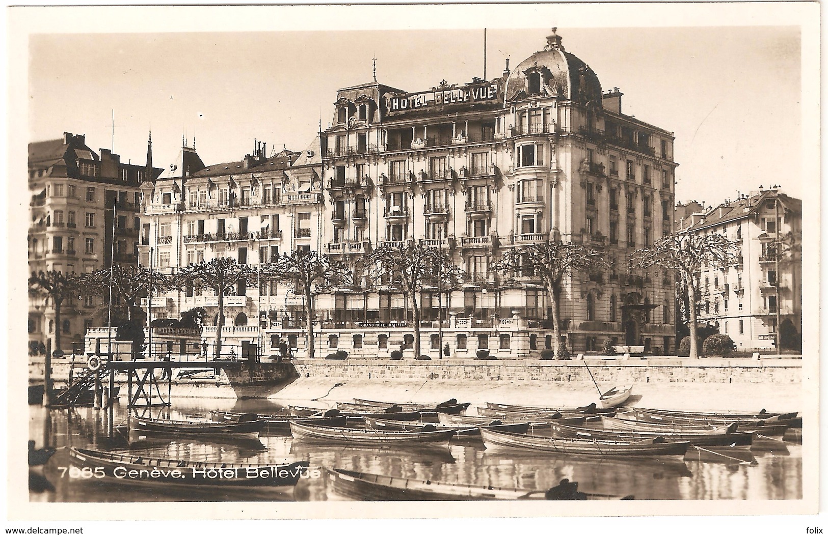 Genève - Hôtel Bellevue - Carte Photo - Edit. Phototypie Co - état Neuf - Bellevue