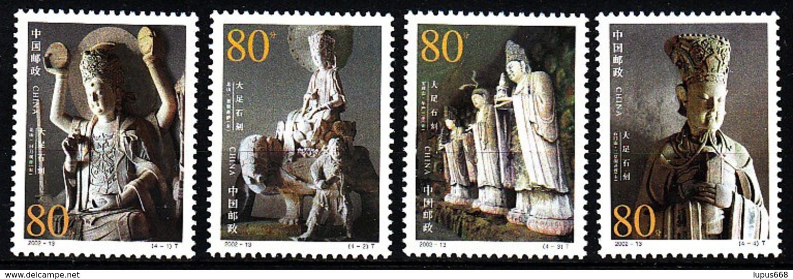 China, VR 2002  MiNr. 3363/ 3366   **/ Mnh  ; Skulpturen Von Dazu - Ungebraucht