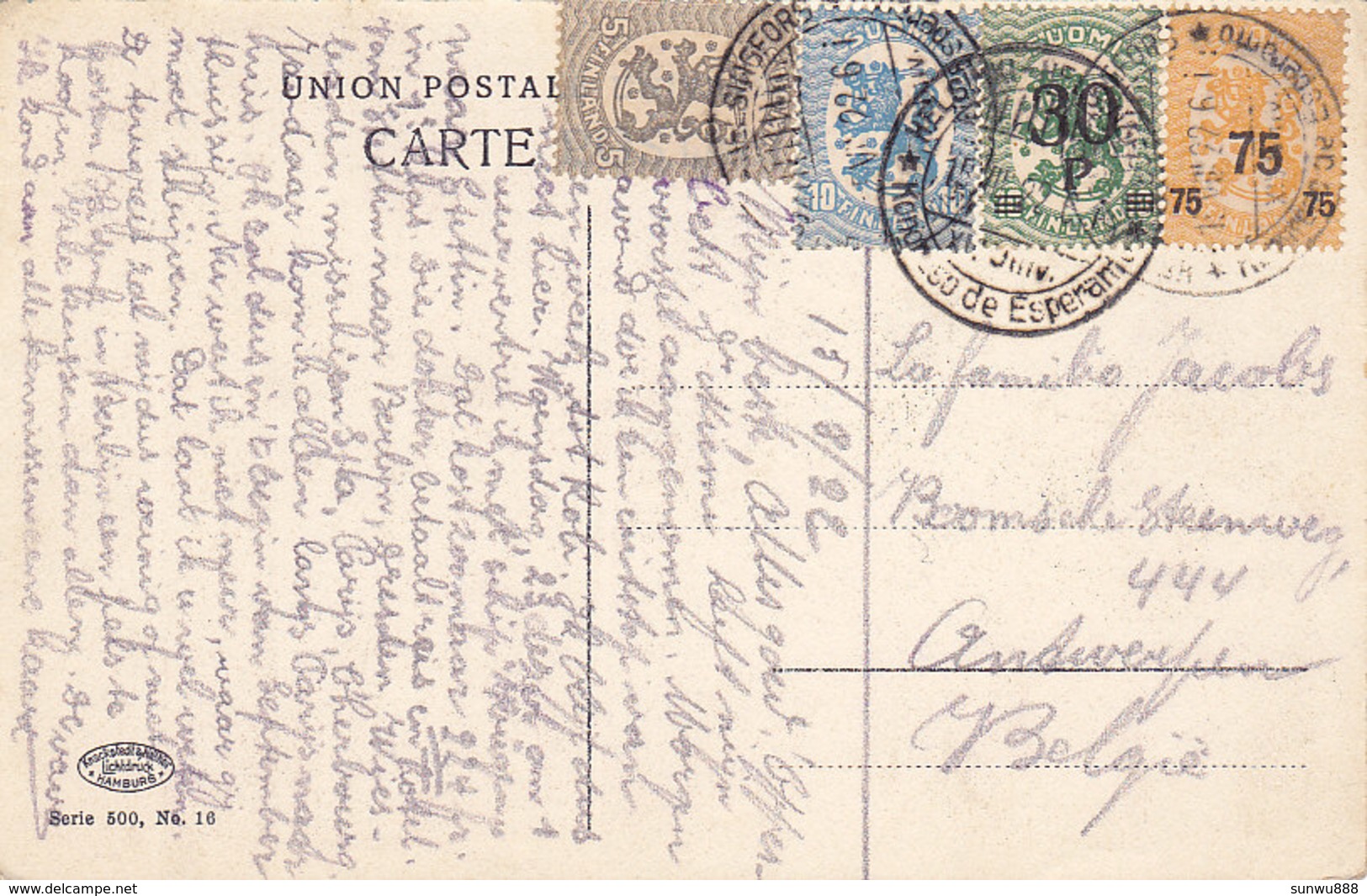 Helsinki Helsingfors (1922, Esperanto, Stamps, Suomi) - Finlande
