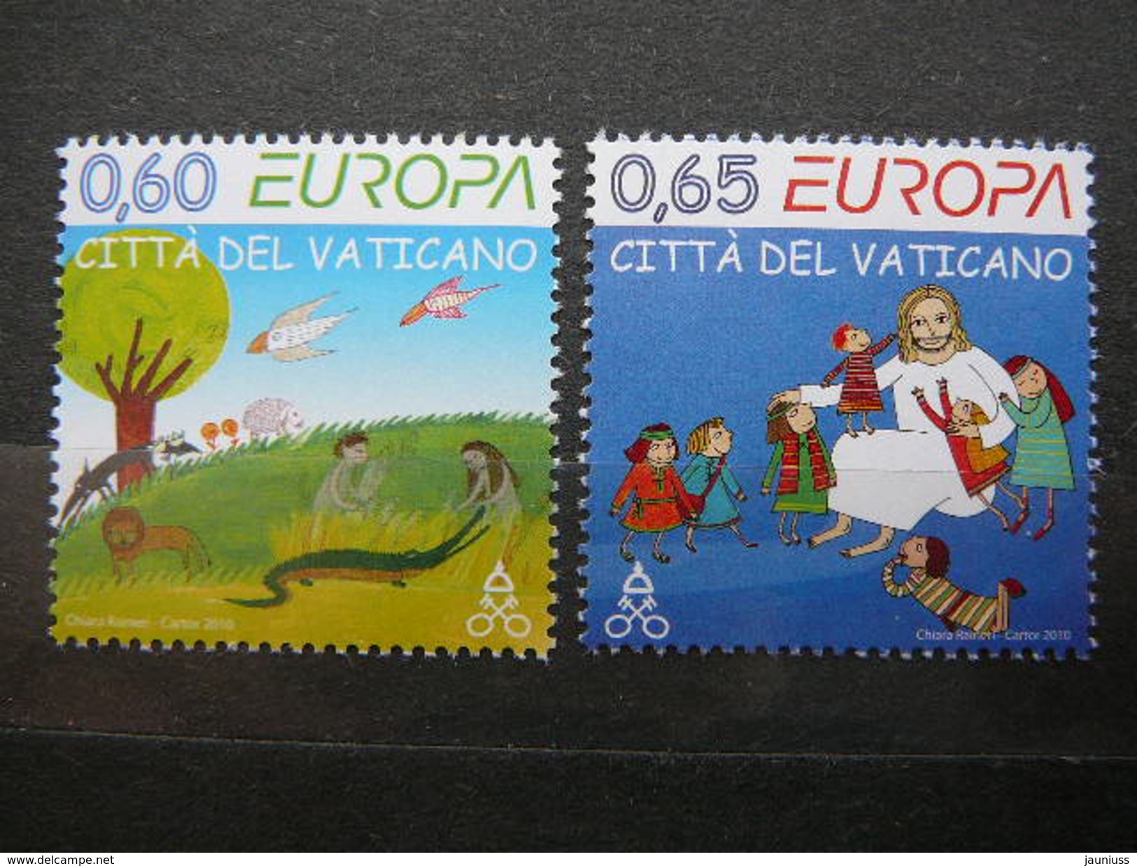 Adam And Eve In The Garden Of Eden,Jesus With Children, Europa # Vatican Vatikan Vaticano  MNH 2010 # Mi. 1669/0 - Unused Stamps