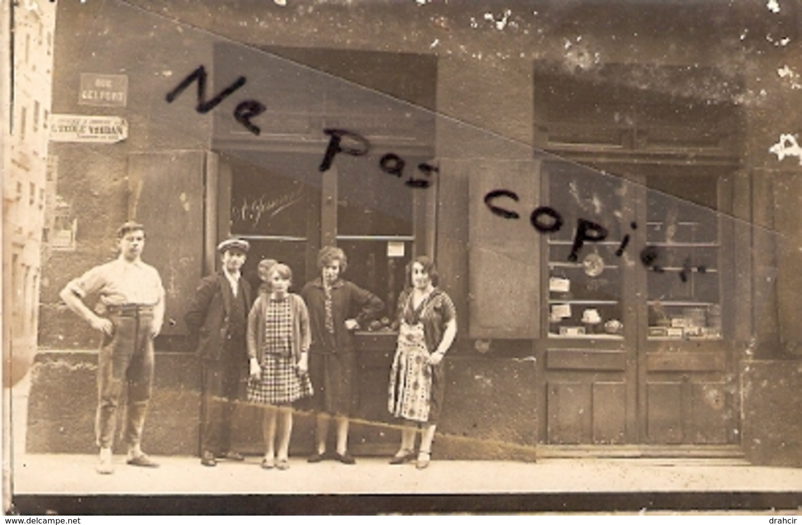 Carte-photo Boulangerie A. Josserand Rue Belfort écrite De Lyon - Foto