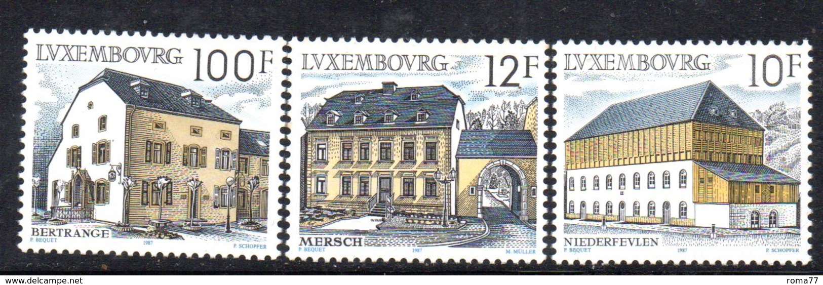 XP2540 - LUSSEMBURGO 1987 , Unificato N. 1130/1132 *** - Ungebraucht