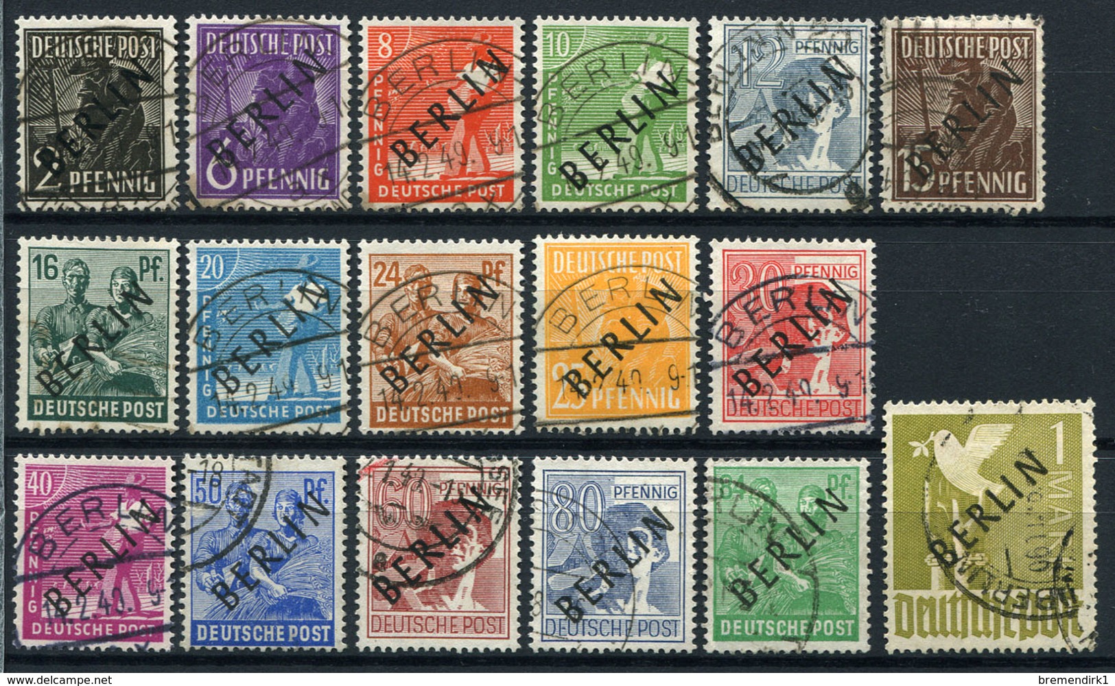 33574) BERLIN # 1-17 Gestempelt Teils GEPRÜFT Aus 1948, 748.- &euro; - Used Stamps