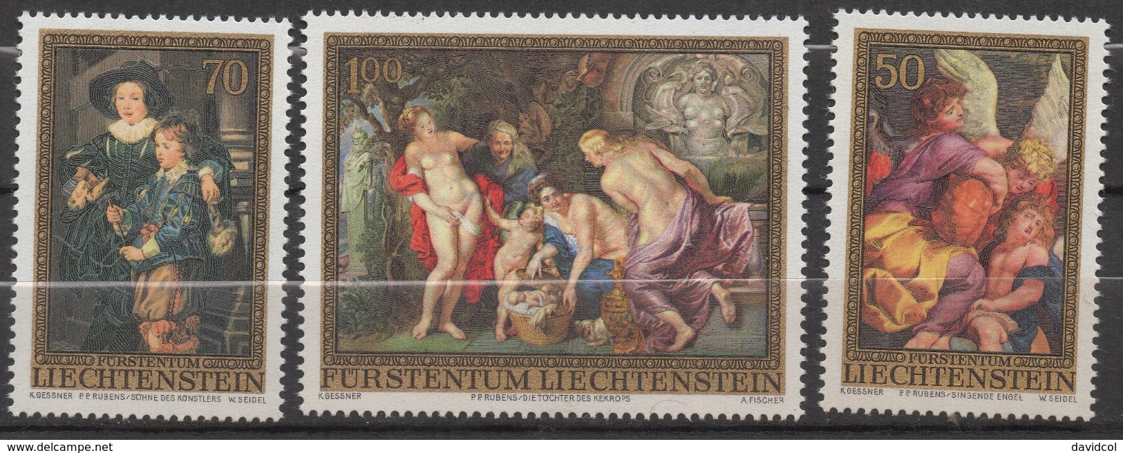 Q455.-.LIECHTENSTEIN - 1976 - SC#: 595-597- MNH. PAINTINGS BY RUBENS - Rubens