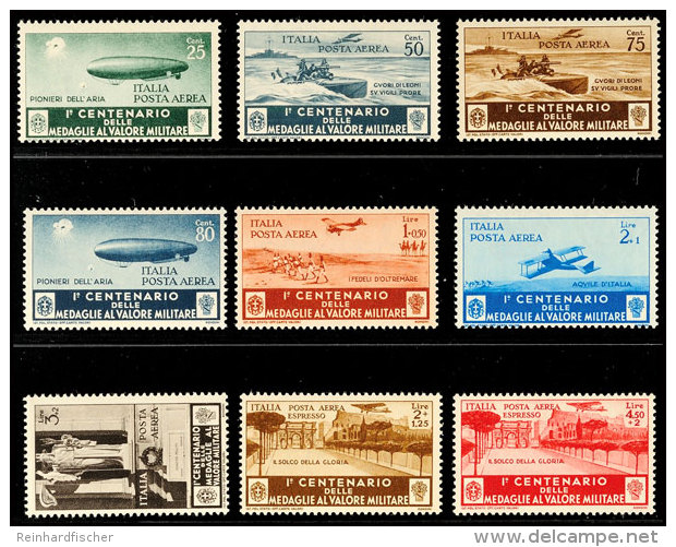 25 C. Bis 3 L. Flugpostmarken Und 2 Bis 4,50 L. Flugpost-Eilmarken, Postfrisch, Pracht, Mi. 255.-, Katalog: 505/13... - Ohne Zuordnung