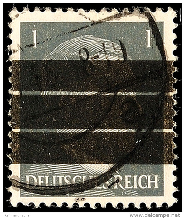 1 Pfg Hitler, Aufdruck Drei Balken, Tadellos Mit Stempel Von Barsinghausen, Mi. 350.-, Katalog: 1II O1 Pfg... - Barsinghausen