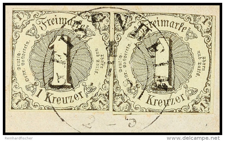 "GEISENHEIM 1 7 1852" - K2, Herzogtum Nassau, Gerade Aufsitzender, Quasi Vollst&auml;ndiger Abschlag Auf... - Sonstige & Ohne Zuordnung