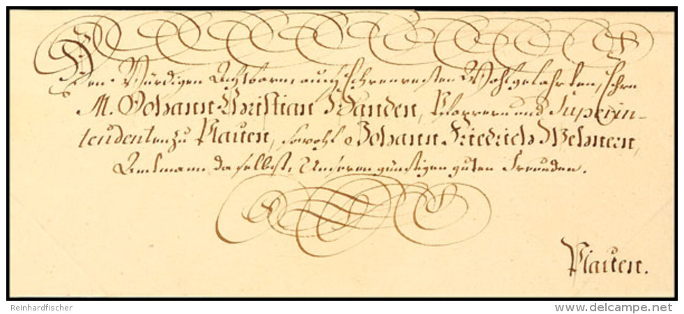 "Leipzig 20. April 1798", Sch&ouml;ner Schn&ouml;rkelbrief Mit Vierzeiliger Ergebenheitsanschrift Und R&uuml;cks.... - Sachsen