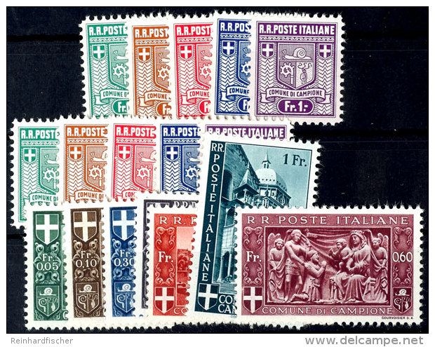 1944, 0,05 Fr. Bis 1 Fr. Freimarken In A- Und B-Z&auml;hnung Sowie 0,05 Fr. Bis 1 Fr. Freimarken 2 Ausgabe, Je... - Other & Unclassified