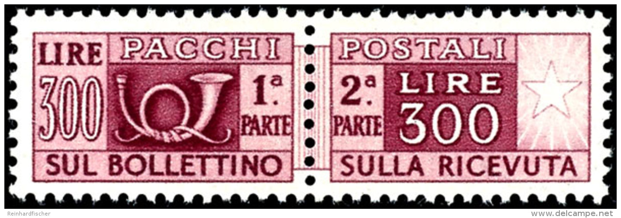 1946/52, 25 C. Bis 500 Lire Paketmarken Mit Wz. 3, Tadellos Postfrisch, Sehr Seltene Serie, Mi. 2.500.-, Katalog:... - Unclassified