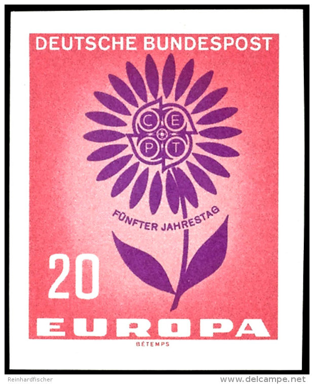 20 Pfg. Karmin/violettpurpur Europa CEPT, Breitrandig Ungez&auml;hnt, Einwandfrei Postfrisch, Altsigniert Sowie... - Other & Unclassified