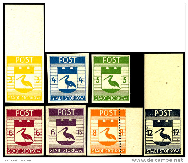 3 Pf. - 12 Pf. Stadtwappen Ungez&auml;hnt, 6 Pf. In Beiden Farben!, 8 Pfg. Nur Waagr. Ungez&auml;hnt Enthalten... - Storkow