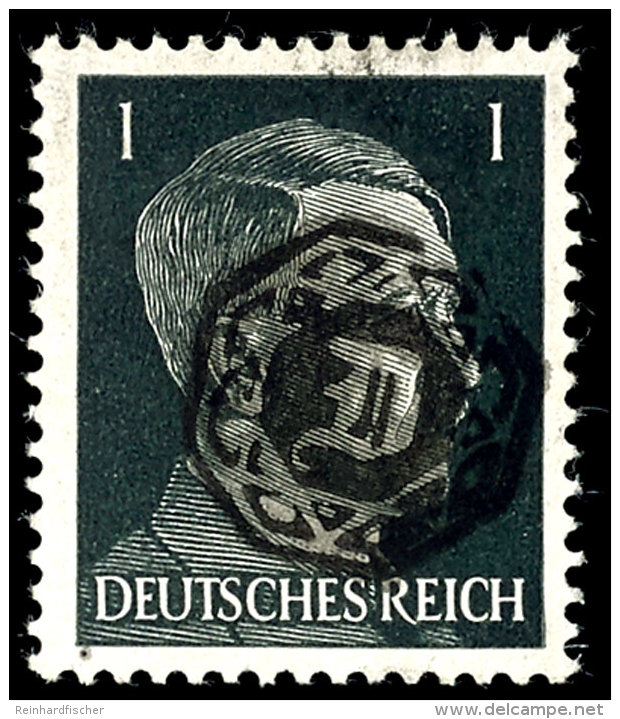 1 Pf. Hitler In Seltener B-Farbe Mit L&ouml;bau-Unkenntlichmachung, Postfrisch, Gepr. Kunz BPP, Mi. 250,-, Katalog:... - Löbau