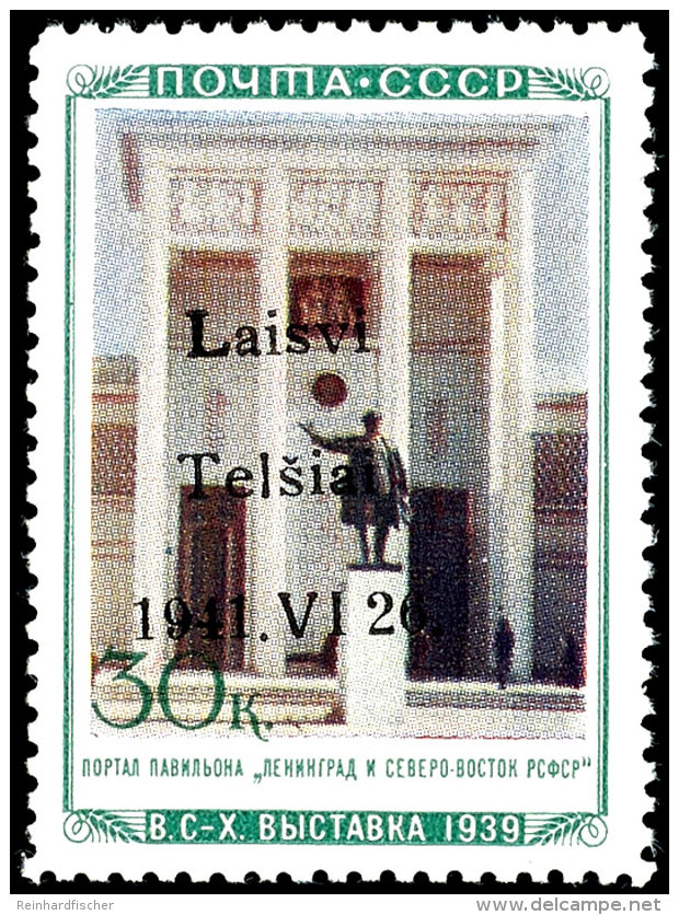 30 Kop. Landwirtschaftsausstellung "Leningrad Und Nordosten Der RSFSR", Aufdruck In Type I Der 2. Auflage, Tadellos... - Sonstige & Ohne Zuordnung