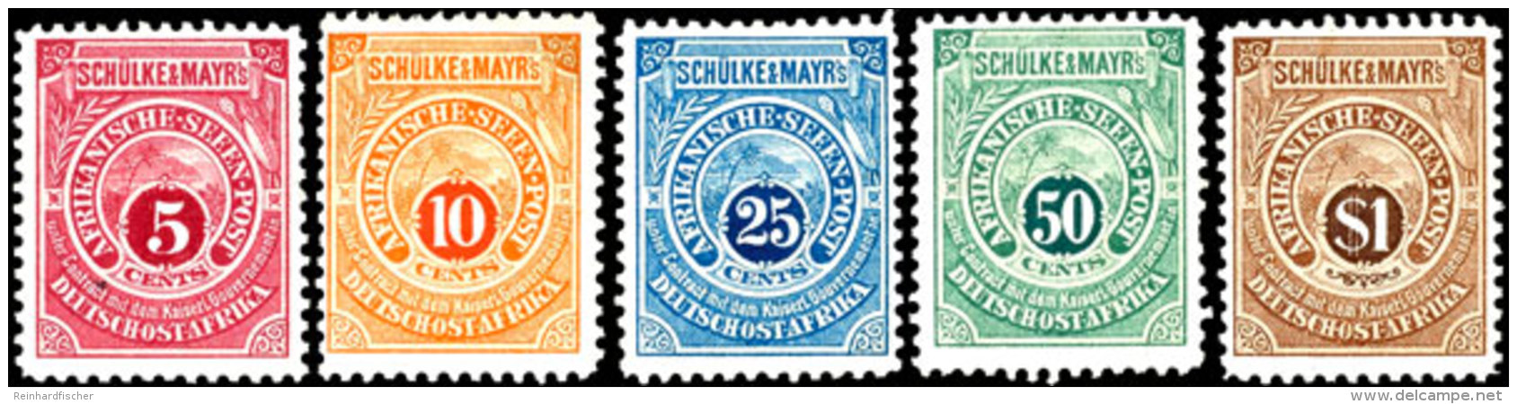 5 Cent Bis 1 Dollar Seenpost Originale Tadellos Ungebraucht Mit Vollem Originalgummi Und Falzresten, &uuml;blich... - German East Africa