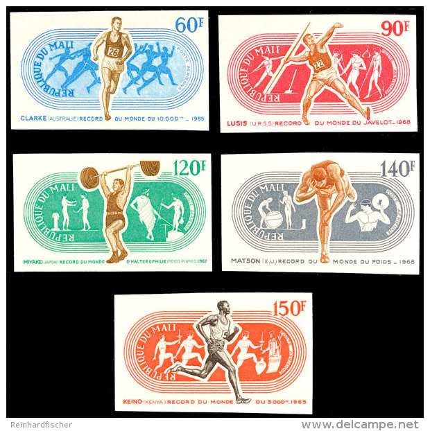 60 Bis 150 Fr. Weltrekorde Im Sport 1969, Gewichtheben Und Leichtathletik, Kpl. Satz Ungez&auml;hnt Statt... - Sonstige & Ohne Zuordnung